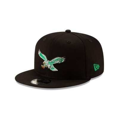 Black Philadelphia Eagles Hat - New Era NFL Historic 9FIFTY Snapback Caps USA3218504